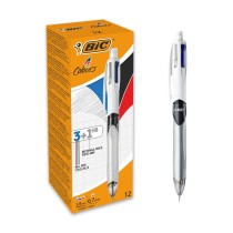 Liquid ink pen Bic 4Colours Pencil Lead Holder 3 colours Multicolour 0,4 mm 0,7 mm (12 Pieces)