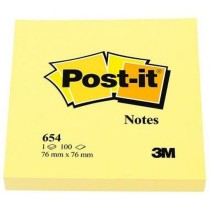 Notes Adhésives Post-it CANARY YELLOW Jaune 7,6 x 7,6 cm 24 Pièces 76 x 76 mm