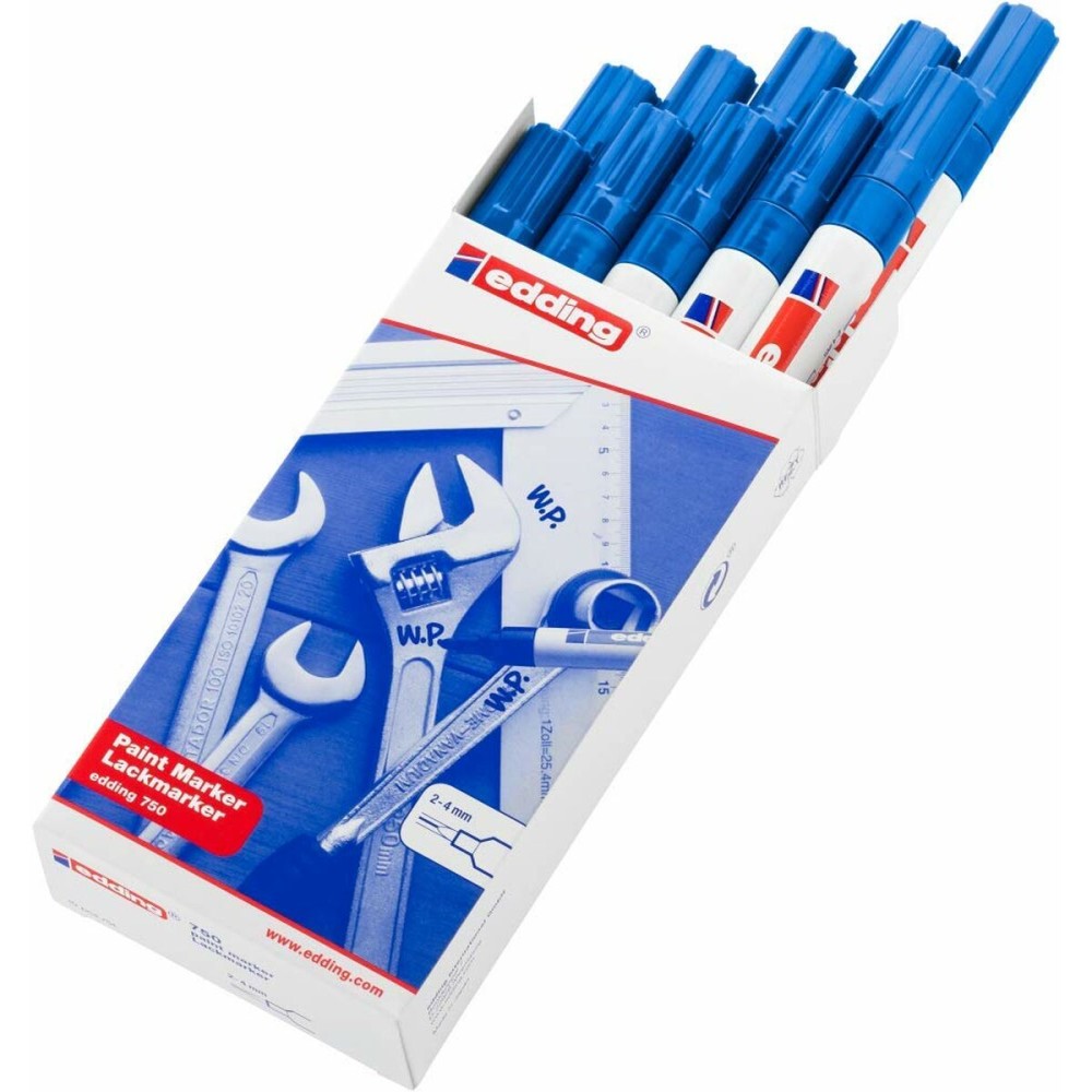 Permanent marker Edding 750 Blue (10 Units)