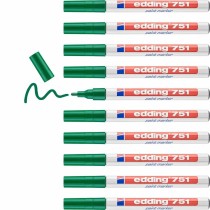 Marqueur permanent Edding 751 Vert (10 Unités)