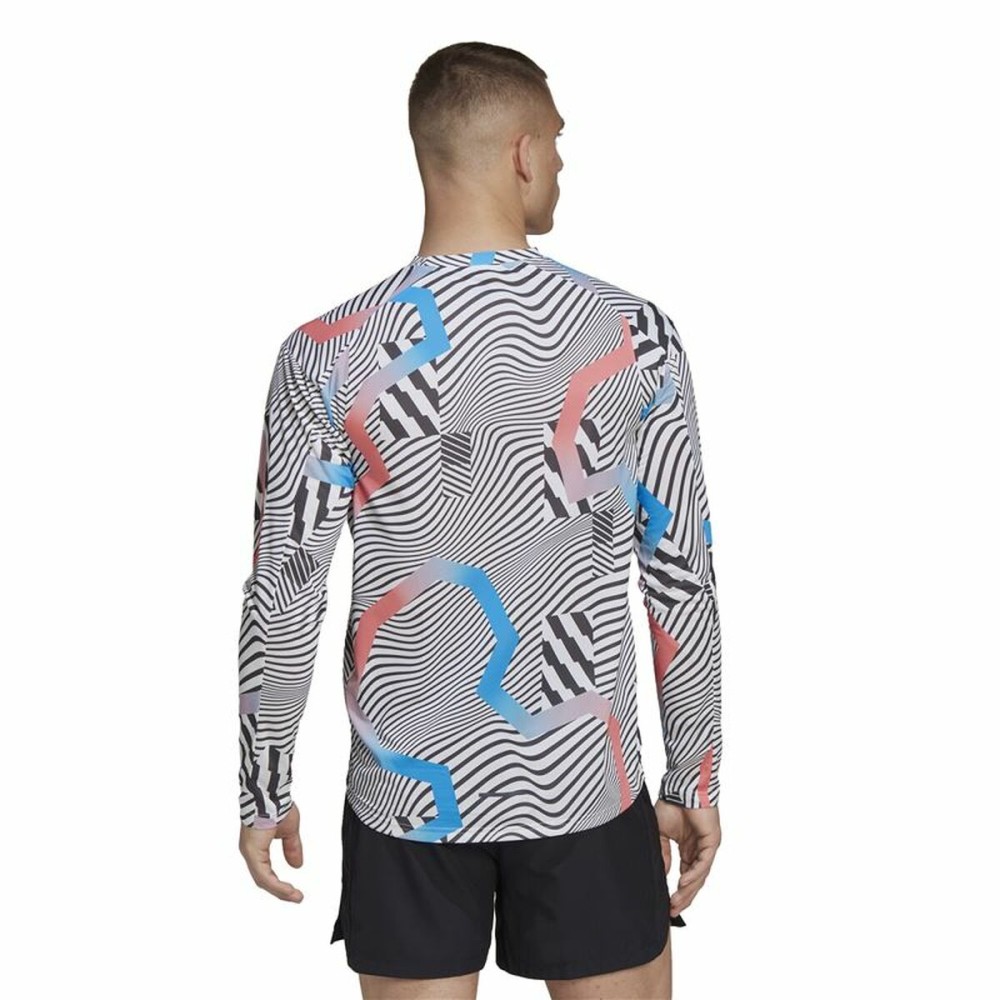 Herren Langarm-T-Shirt Adidas Terrex Primeblue Trail Weiß