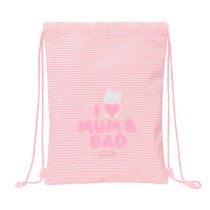 Backpack with Strings Safta Love Pink (26 x 34 x 1 cm)