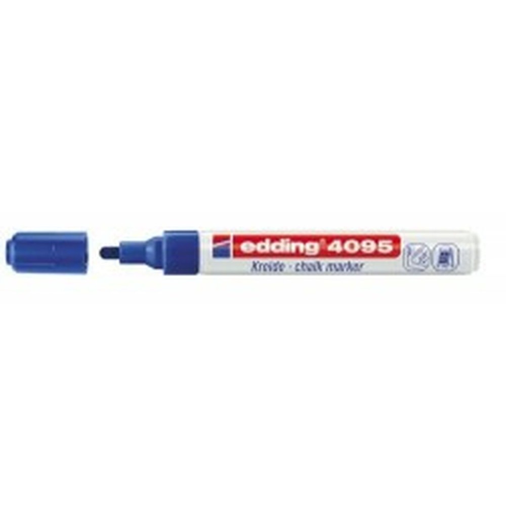 Flüssige Kreidemarker Edding 4095 Blau (10 Stück)