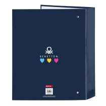 Ringbuch Benetton Love Marineblau A4 (27 x 33 x 6 cm)