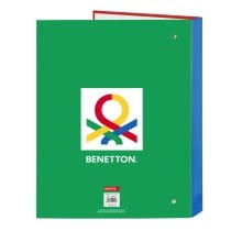 Reliure à anneaux Benetton Pop Gris A4 (26.5 x 33 x 4 cm)