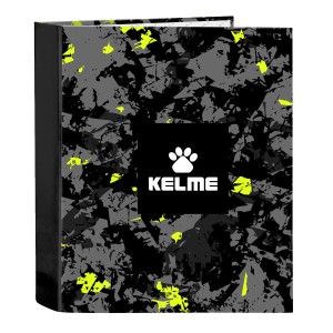 Reliure à anneaux Kelme Jungle Noir Gris Citron A4 (27 x 33 x 6 cm)