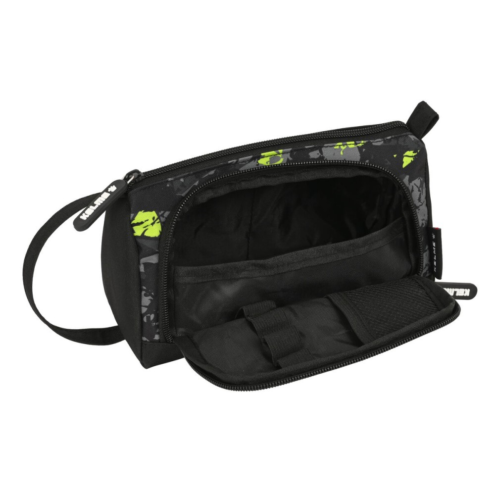 Trousse d'écolier Kelme Jungle Noir Gris Citron 20 x 11 x 8.5 cm