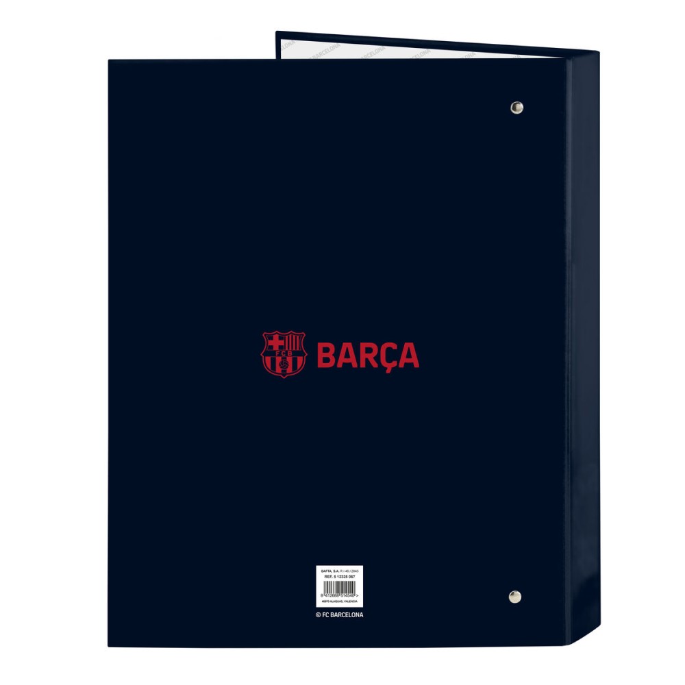 Ring binder F.C. Barcelona Navy Blue A4 (26.5 x 33 x 4 cm)