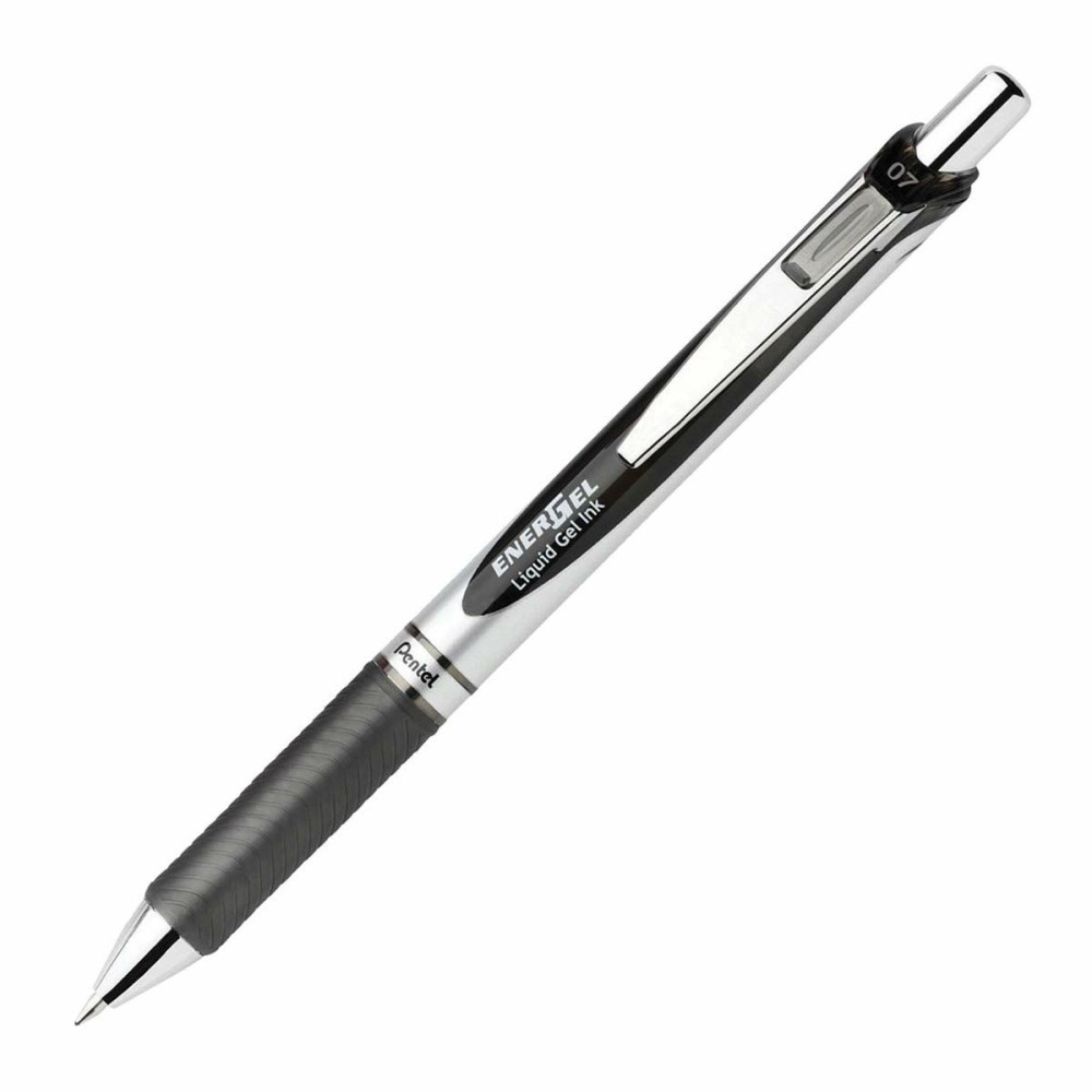 Stylo gel Pentel Energel XM Klick 0.7 Noir 12 Pièces