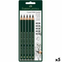 Ensemble de Crayons Faber-Castell Hexagonal 2B 4B 6B 8B (5 Unités)