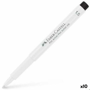 Marqueur permanent Faber-Castell Pitt Artist Blanc (10 Unités)