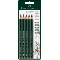 Ensemble de Crayons Faber-Castell Hexagonal 2B 4B 6B 8B (5 Unités)