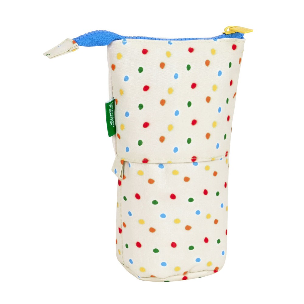 Trousse Scolaire avec Accessoires Benetton Topitos Blanc (8 x 19 x 6 cm) (32 Pièces)