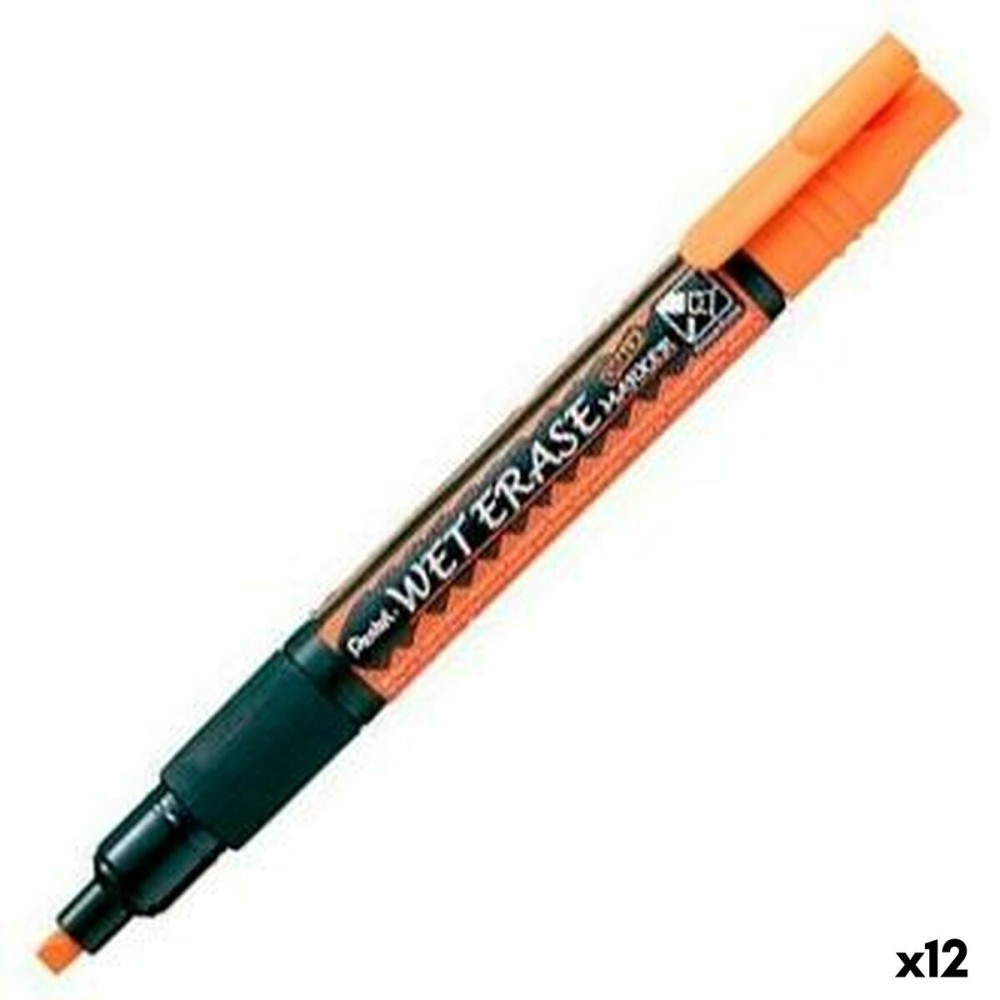 Flüssige Kreidemarker Pentel Wet Erase Orange (12 Stücke)