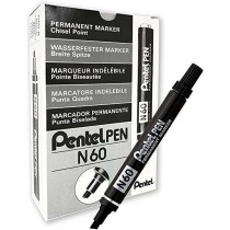 Marqueur permanent Pentel N60 Noir 12 Pièces