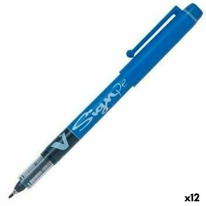 stylo à encre liquide Pilot V Sign Pen Bleu 0,6 mm (12 Unités)