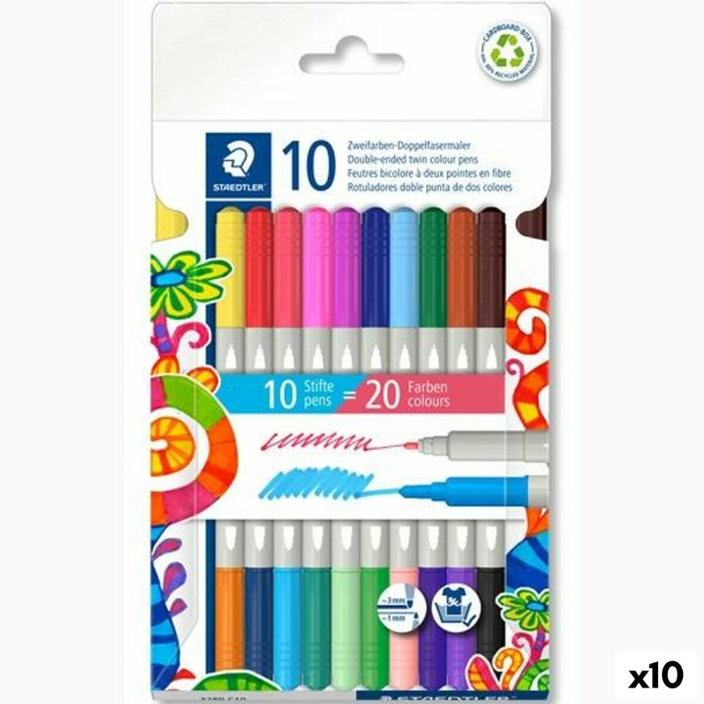 Marker-Set Staedtler Noris 3280 Bunt (10 Stück)