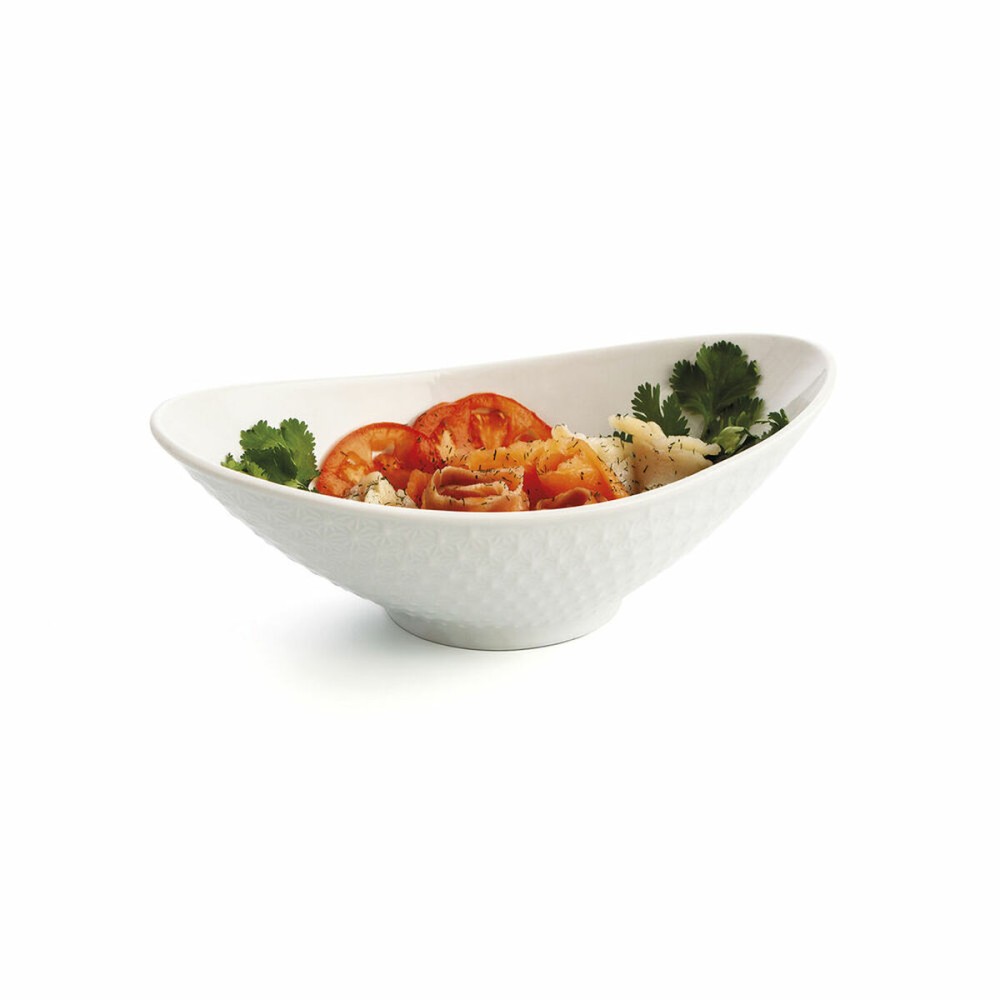 Kochschüssel Quid Gastro Oval aus Keramik Weiß (21,5 x 12,5 x 7 cm) (6 Stück)