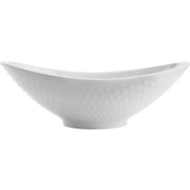 Kochschüssel Quid Gastro Oval aus Keramik Weiß (21,5 x 12,5 x 7 cm) (6 Stück)