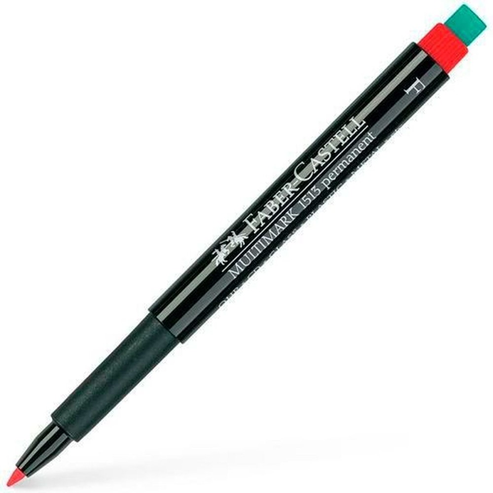 Marqueur permanent Faber-Castell Multimark 1513 F Rouge (10 Unités)