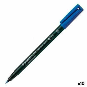 Dauermarker Staedtler Lumocolor 313-3 S Blau (10 Stück)