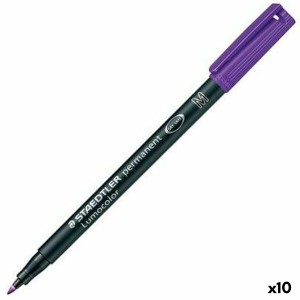 Marqueur permanent Staedtler Lumocolor 317-6 M Violet (10 Unités)