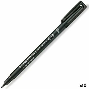 Dauermarker Staedtler Lumocolor 318-9 Schwarz (10 Stück)