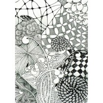 Zeichenpapier Talens Sakura Zentangle Weiß 20 Stücke