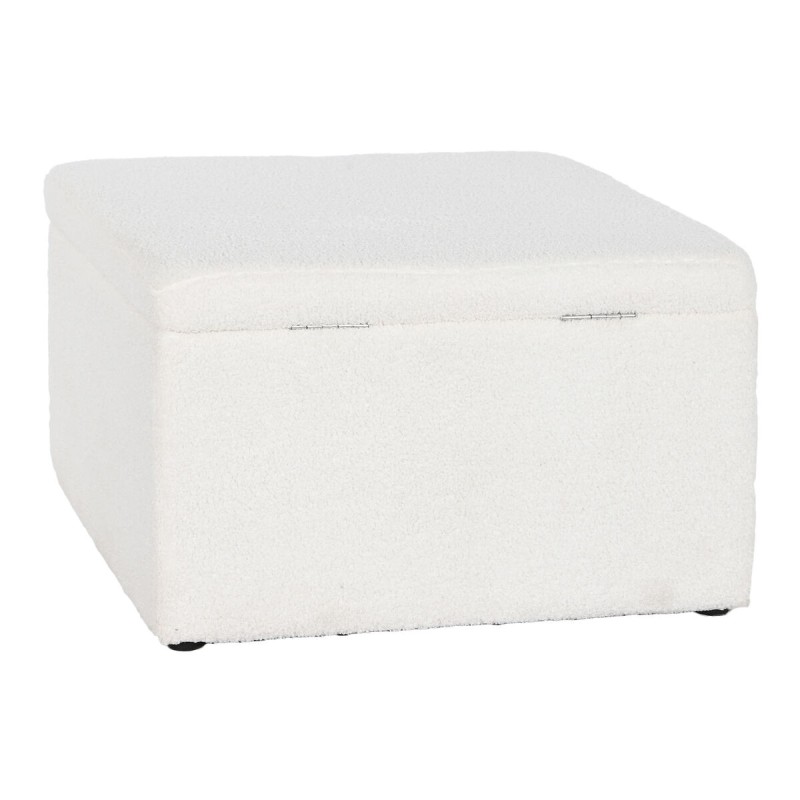 Banquette Home ESPRIT Blanc Polyester Bois MDF 60 x 60 x 36 cm