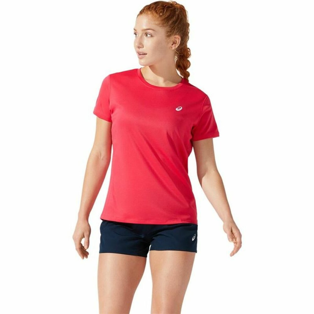 Damen Kurzarm-T-Shirt Asics Core Karmesinrot