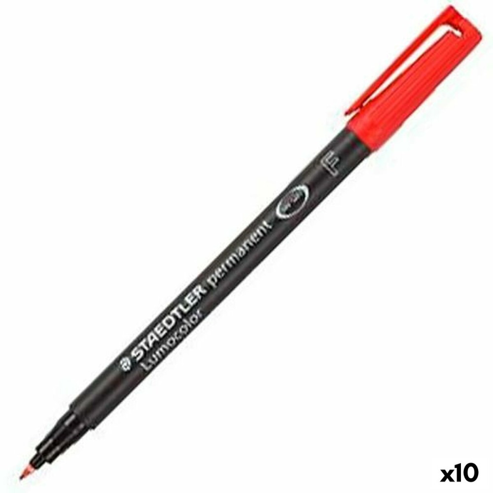 Permanent marker Staedtler Lumocolor 318-2 F Red (10 Units)