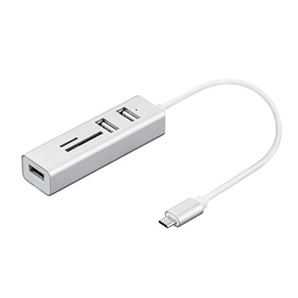 USB Hub Nilox NX090301141 White Silver