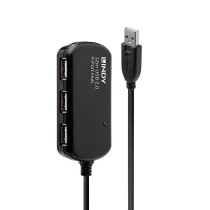 Hub USB LINDY 42783 12 m Noir