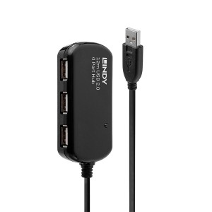 USB Hub LINDY 42783 12 m Black