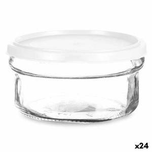 Panier-repas rond avec couvercle Blanc Plastique 415 ml 12 x 6 x 12 cm (24 Unités)