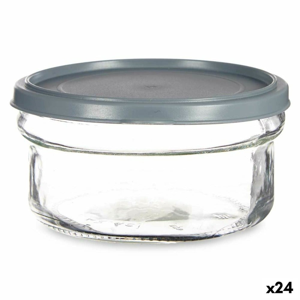 Round Lunch Box with Lid Vivalto 249-3 Grey Plastic 415 ml 12 x 6 x 12 cm (24 Units)