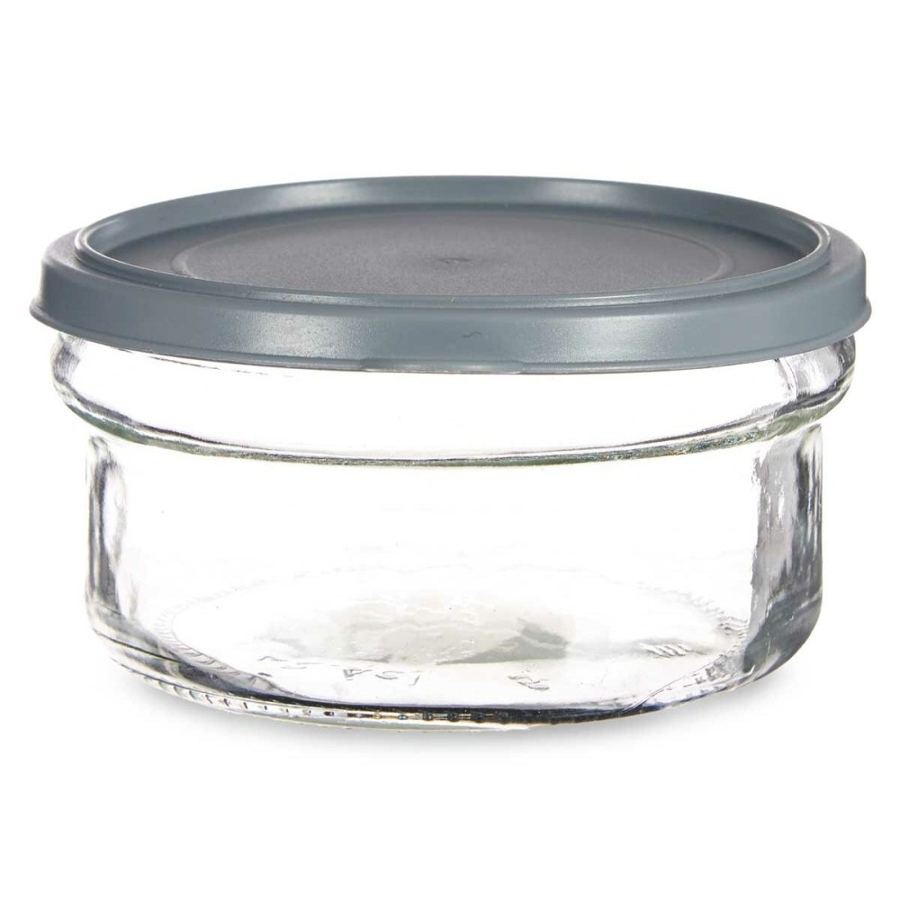 Round Lunch Box with Lid Vivalto 249-3 Grey Plastic 415 ml 12 x 6 x 12 cm (24 Units)