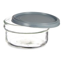 Panier-repas rond avec couvercle Gris Plastique 415 ml 12 x 6 x 12 cm (24 Unités)