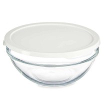 Round Lunch Box with Lid Pasabahce Chefs White 1,7 L 21 x 9 x 21 cm (4 Units)