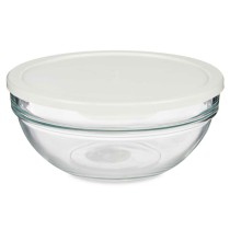 Round Lunch Box with Lid Pasabahce Chefs White 1,135 L 17,2 x 7,6 x 17,2 cm (4 Units)