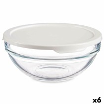 Panier-repas rond avec couvercle Chefs Blanc 595 ml 14 x 6,3 x 14 cm (6 Unités)