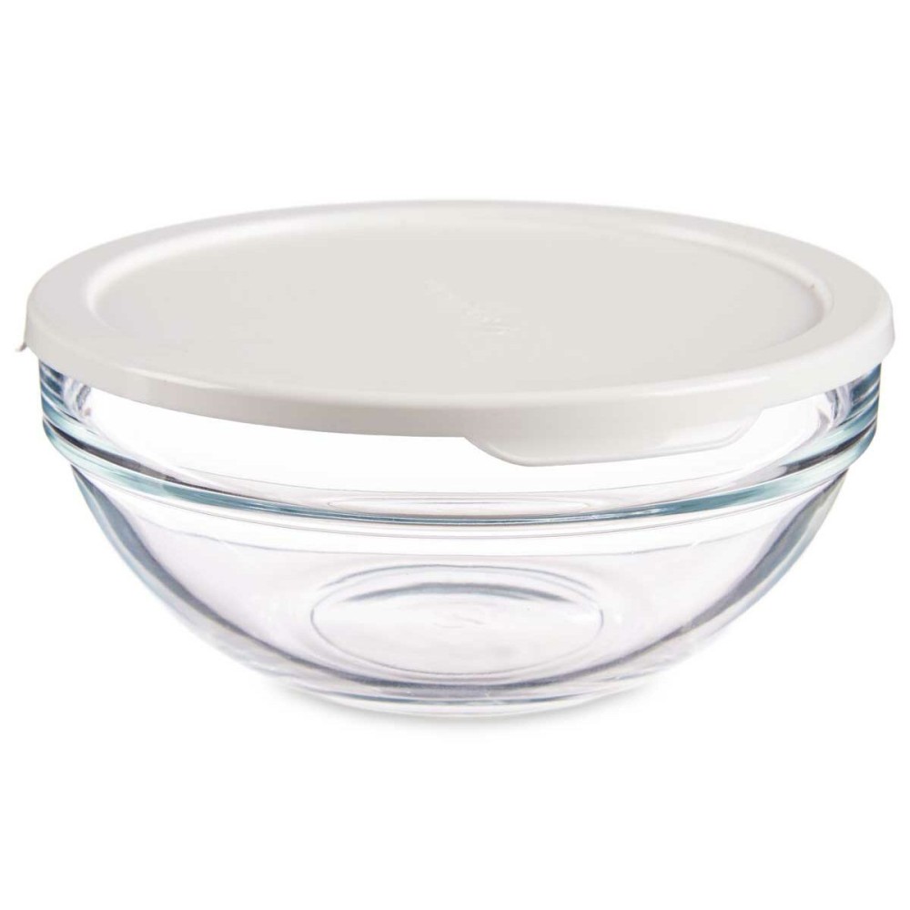 Panier-repas rond avec couvercle Chefs Blanc 595 ml 14 x 6,3 x 14 cm (6 Unités)