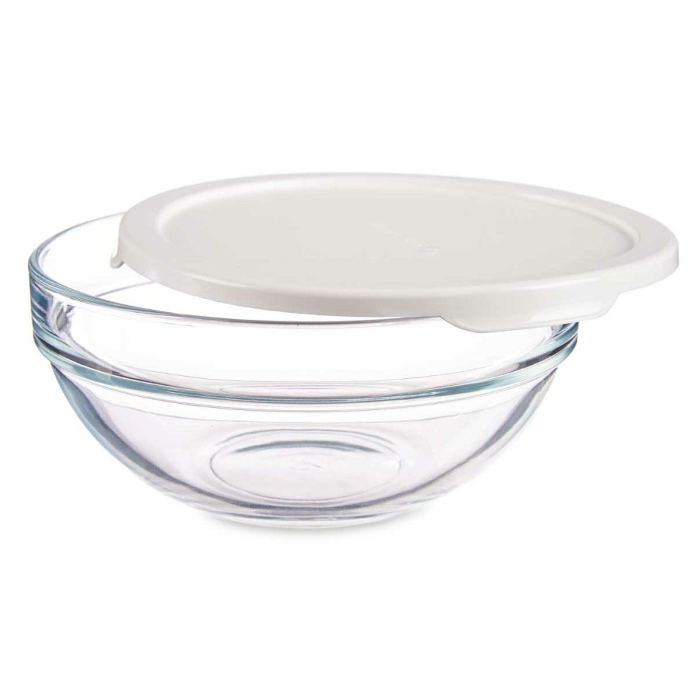 Panier-repas rond avec couvercle Chefs Blanc 595 ml 14 x 6,3 x 14 cm (6 Unités)