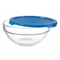 Round Lunch Box with Lid Chefs Blue 595 ml 14 x 6,3 x 14 cm (6 Units)