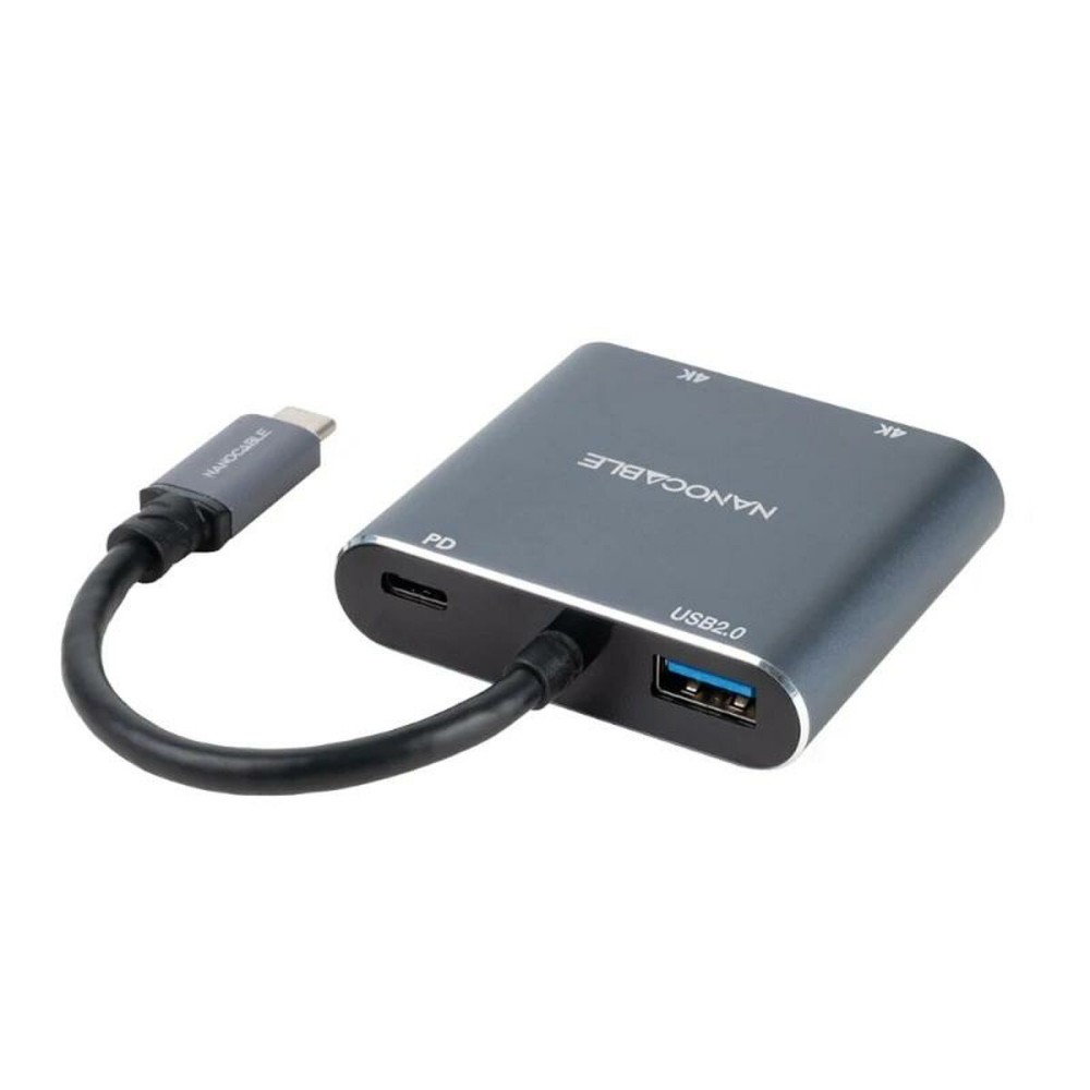 USB-C-zu-HDMI-Adapter NANOCABLE 10.16.4305 4K Ultra HD Grau 15 cm