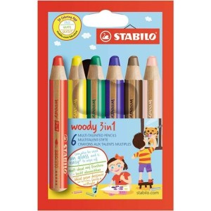 Colouring pencils Stabilo Woody 3 in 1 3-in-1 Multicolour