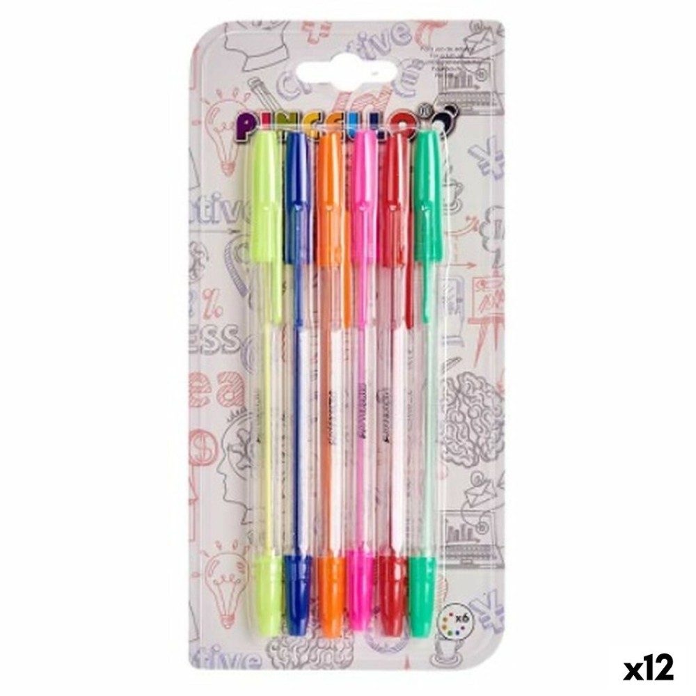 Ensemble de Stylos Multicouleur (12 Unités)