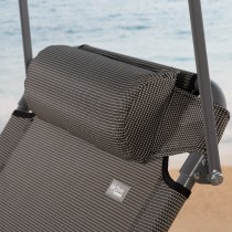 Sun-lounger Aktive Foldable Parasol Grey 193 x 30 x 53 cm