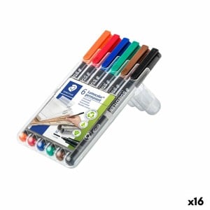 Ensemble de Marqueurs Staedtler Lumocolor 317 M Multicouleur (16 Unités)