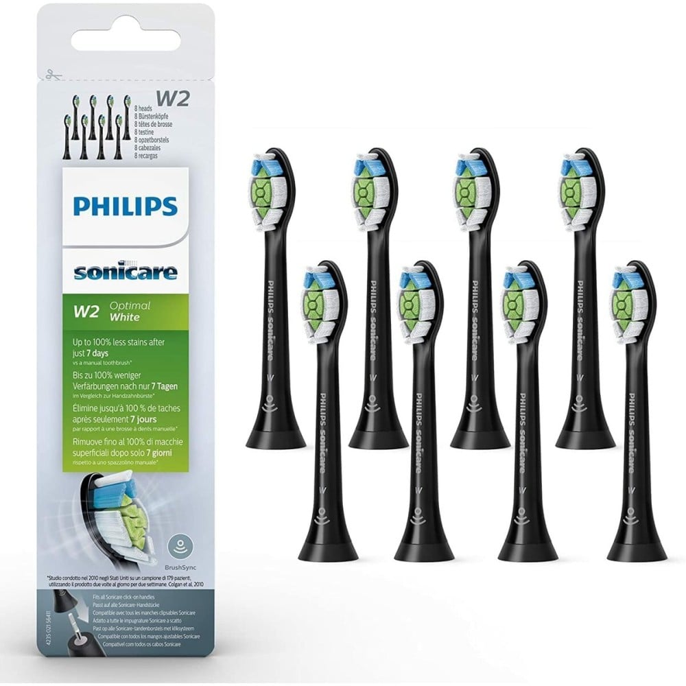 Ersatzkopf Sonicare W2 Optimal Philips HX6068/13 Schwarz 8 Stück